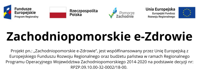 Baner promujący projekt Zachodniopomorskie e-Zdrowie